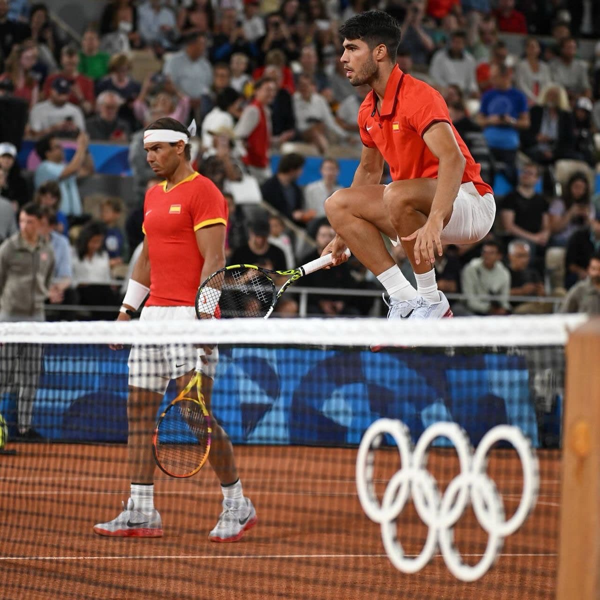 Carlos Alcaraz y Rafa Nadal en los Juegos Olimpicos de Paris 2024
